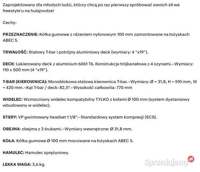 hulajnoga freestyle mf one oxelo mazowieckie Warszawa
