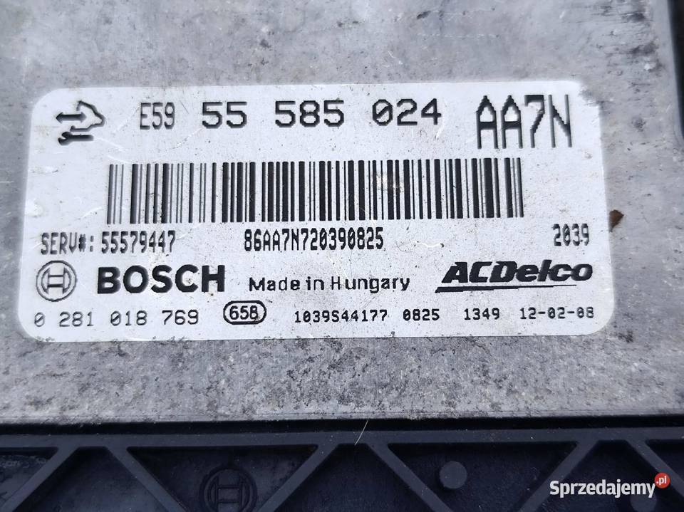 OPEL INSIGNIA 20 CDTI KOMPUTER STEROWNIK SILNIKA osobowe Przemęt