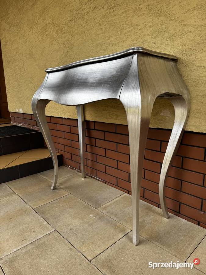 Toaletka konsolka glamour srebrna sekretarzyk sprzedam