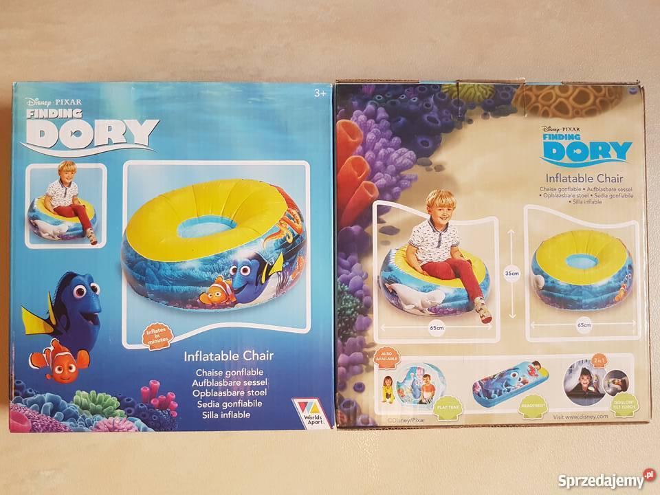 Dmuchany fotel pufa Gdzie jest Dory Disney 65x35 Kielce sprzedam