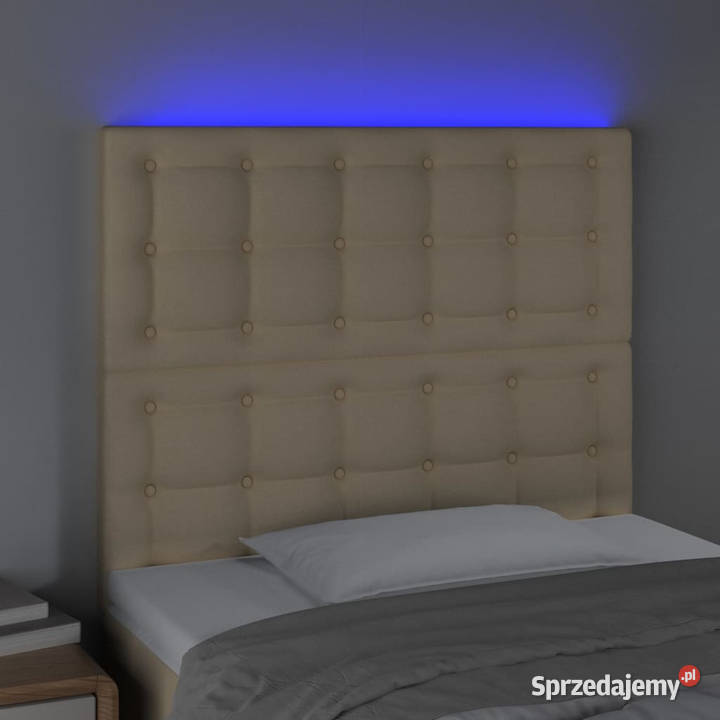 Zagłówek do łóżka z LED kremowy 100x5x118128 Warszawa sprzedam