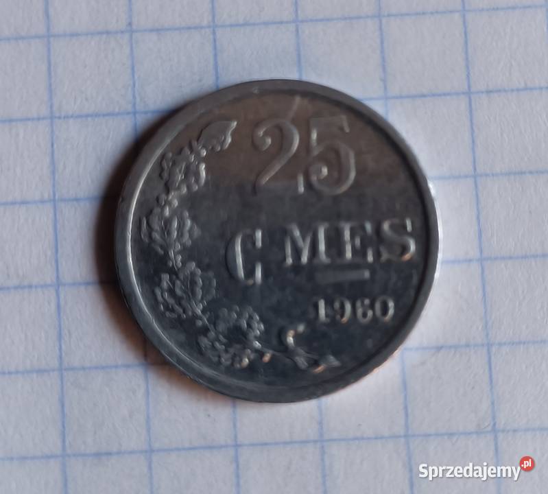 25 CENTIMES 25 CENTYMÓW 1960 LUKSEMBURG lubelskie Piszczac sprzedam