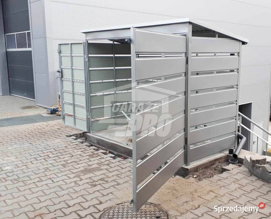 Wiata śmietnikowa spad tył 24x12m Srebrny Niepołomice