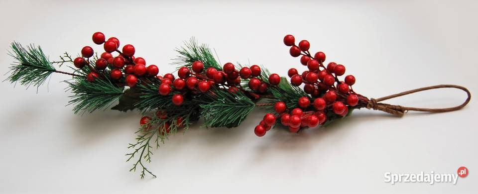 Gałązka świąteczna sosna czerwone jagody 54 Lublin
