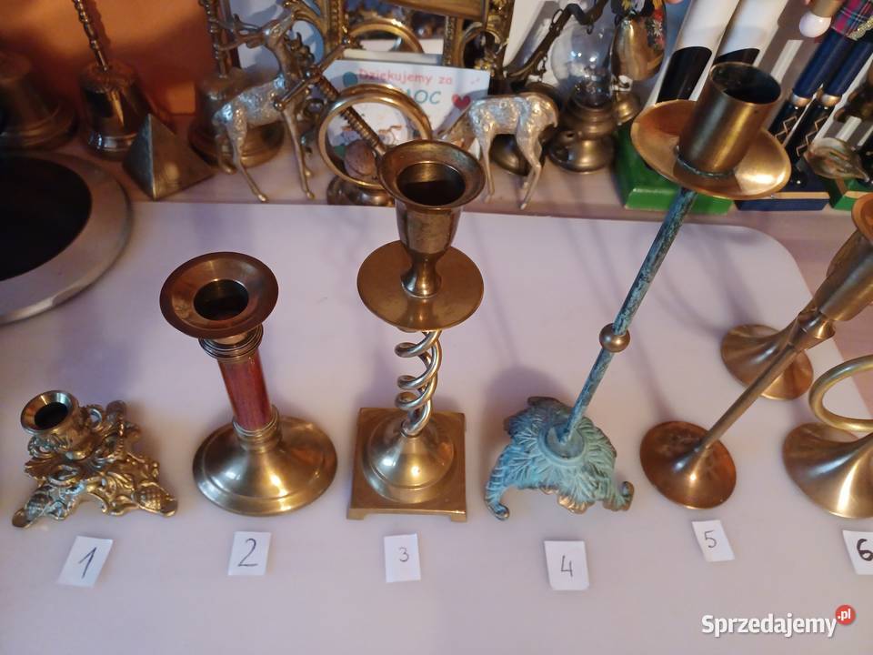 Mosiężne świecznik Wyprzedaż kolekcji