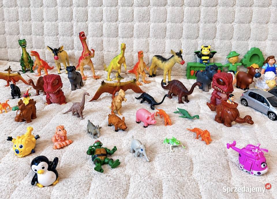 55 figurek i zabawek dinozaury zwierzęta Wrocław