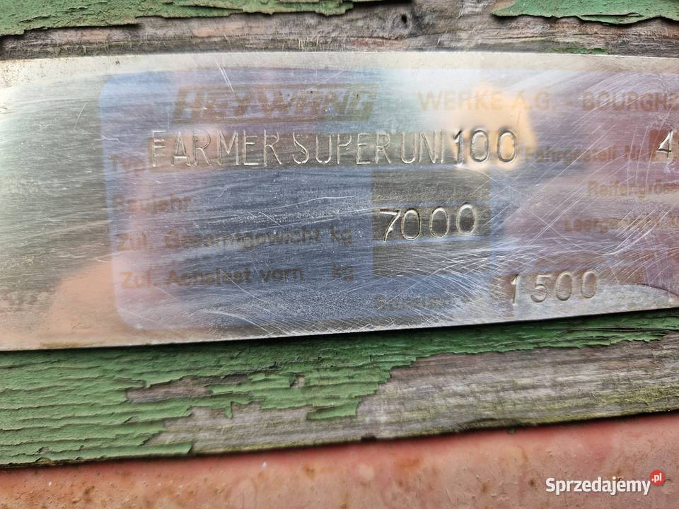 Rozrzutnik obornika 7 ton Mroczno