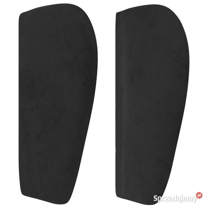 Zagłówek uszak czarny 83x23x7888 aksamitny