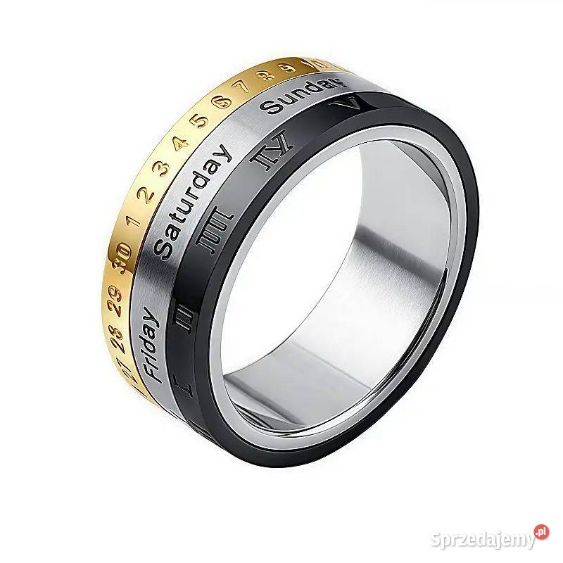 obrączka ze znacznikam miesięcy tygodni z tytanu Swarzędz