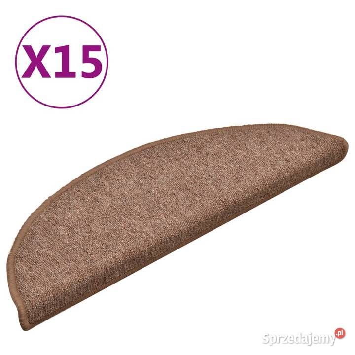 vidaXL Nakładki na schody 15 brązowe 56x17x3 Warszawa