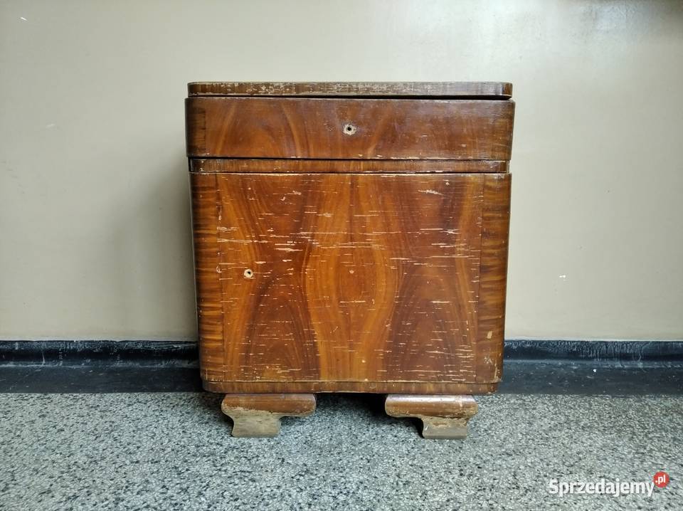 OKAZJA Szafka Nocna Stolik Nocny Drewniana PRL Z śląskie Zabrze