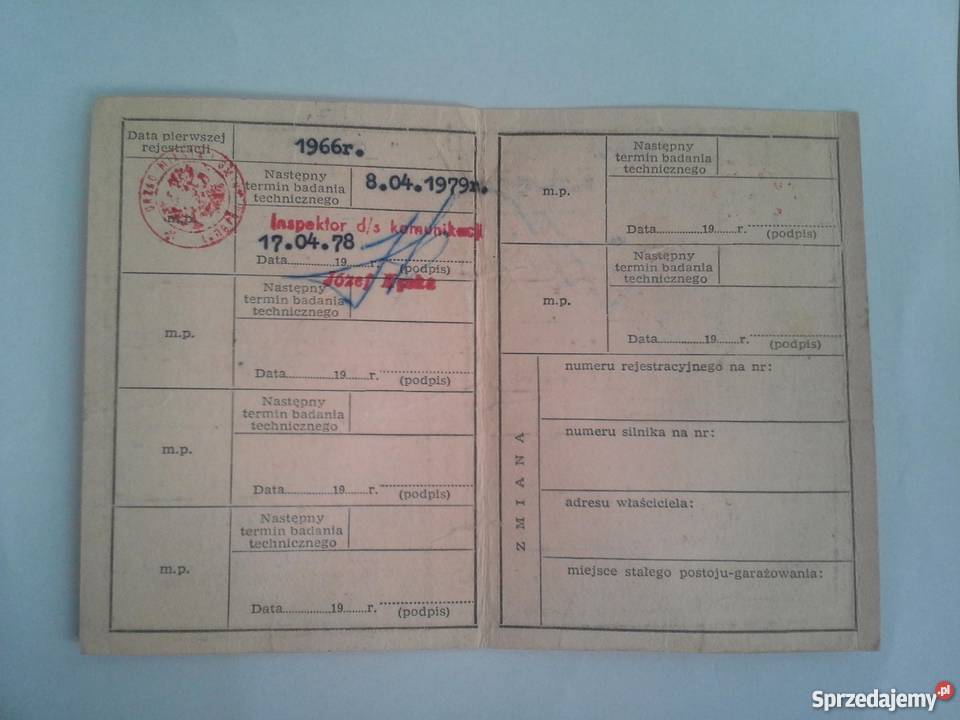 skuter OSA 1965 w częściach dokumenty Kwidzyn