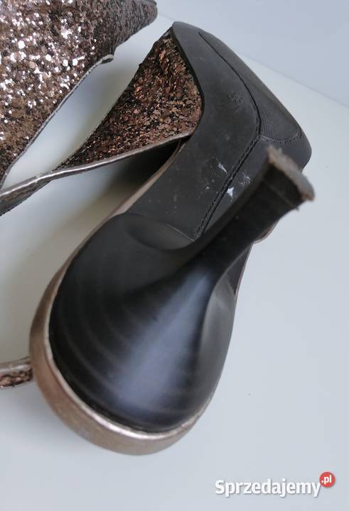Brokatowe półbuty damskie Graceland w szpic z Katowice sprzedam
