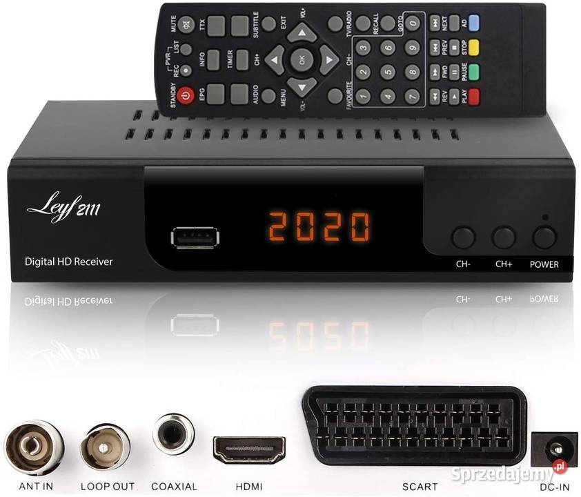 Tuner DVBT2 Hevc Leyf 2111 przewód HDMI Gaszowice