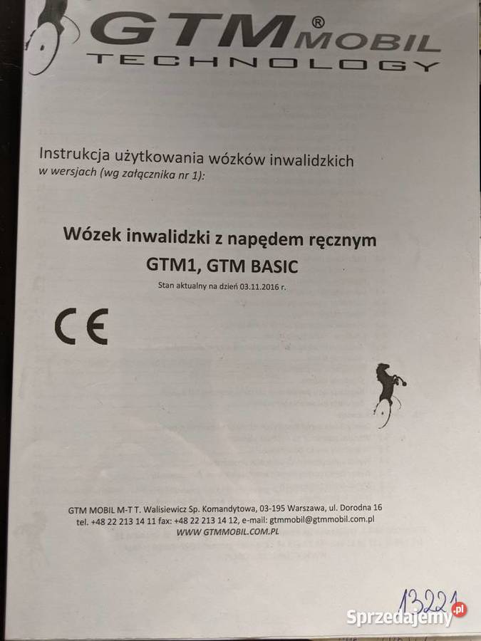 Wózek inwalidzki aktywny sportowy GTM1 Mobil