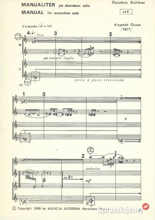 Manualiter na akordeon solo Krzysztof Olczak Muzyka zachodniopomorskie Szczecin