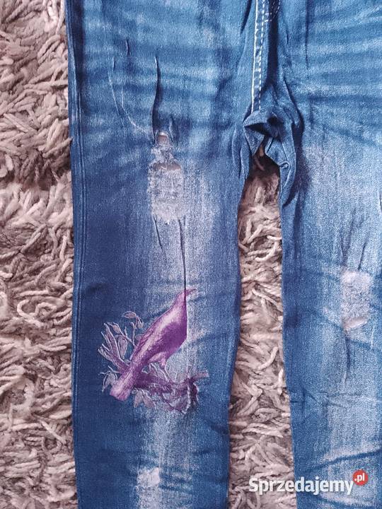 Legginsy prawdziwe dziury niebieski