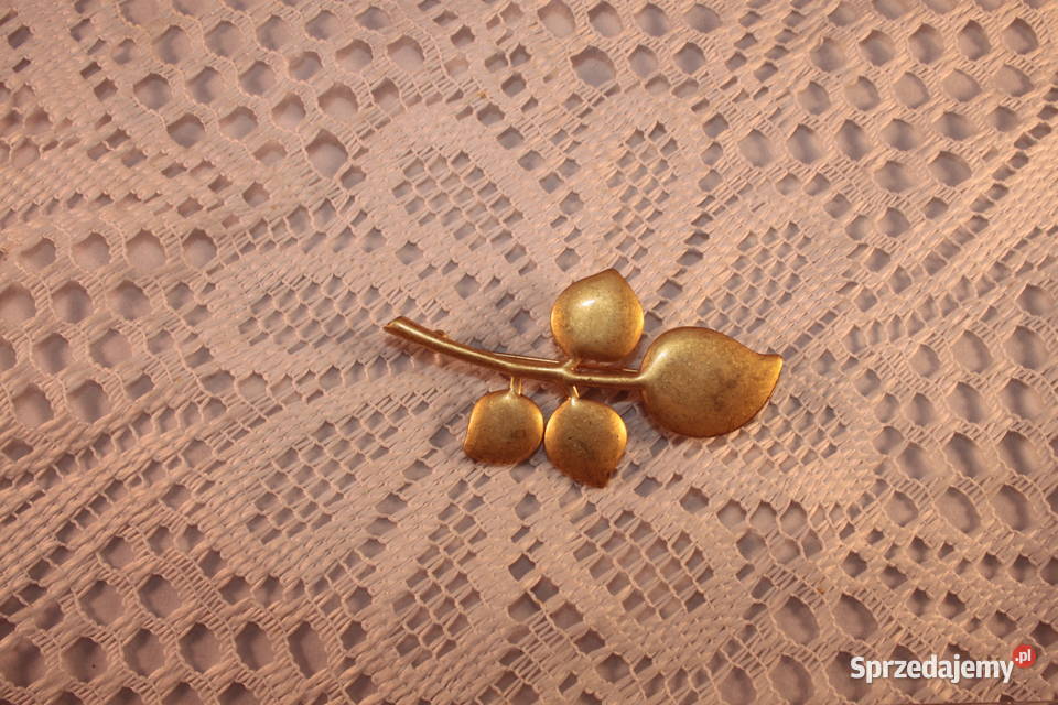 Stara broszka liśćPilgrim małopolskie