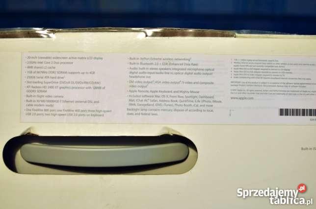 Komputer Apple iMac 20 alu Core2Duo 20GHz 3GB 25 Łuków