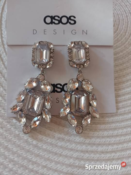 ASOS Długie Bogato zdobione kolczyki ślubne z Kraków sprzedam