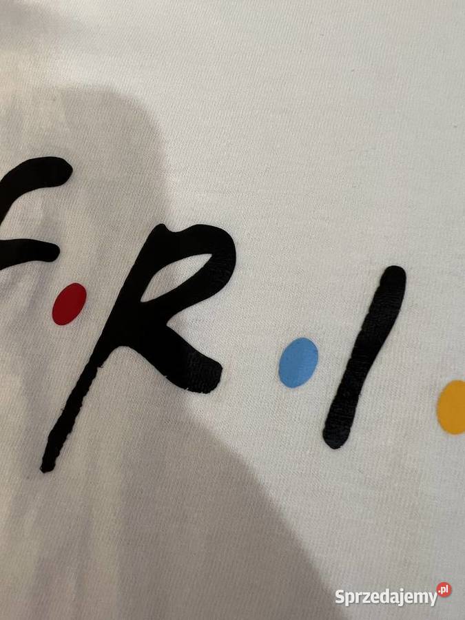 Biały tshirt koszulka bluzka z krótkim rękawem Jasło