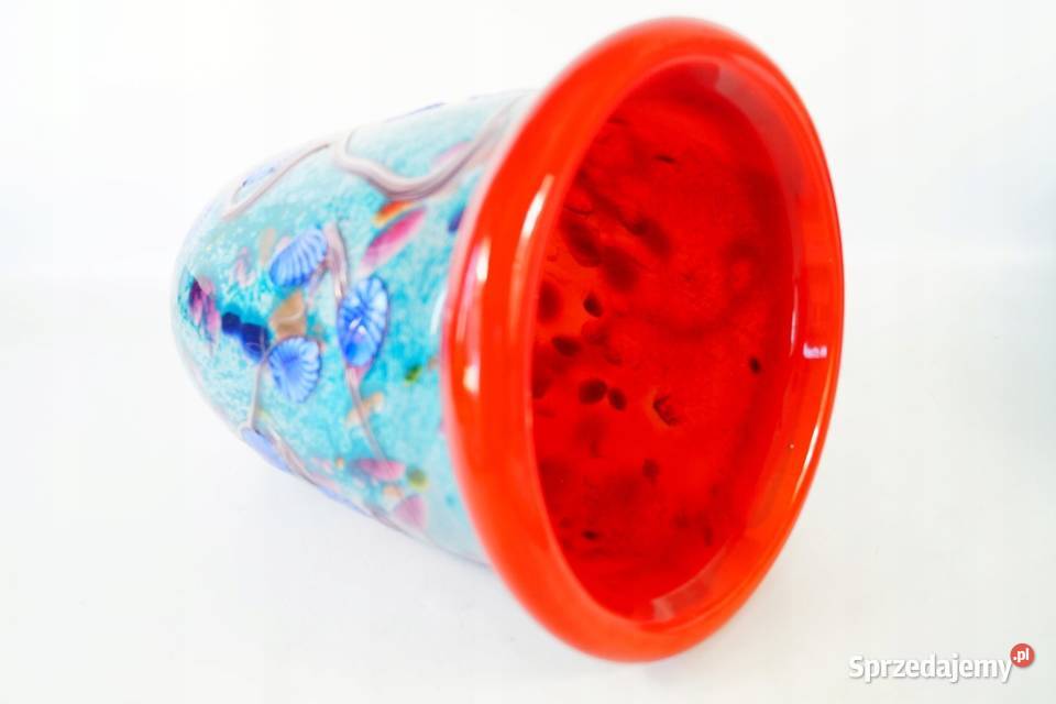 MURANO style piękny kolorowy WAZON 3D Gizałki