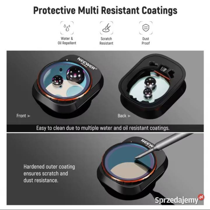 Zestaw soczewek filtrów Neewer ND DJi mini 4 pro Łódź