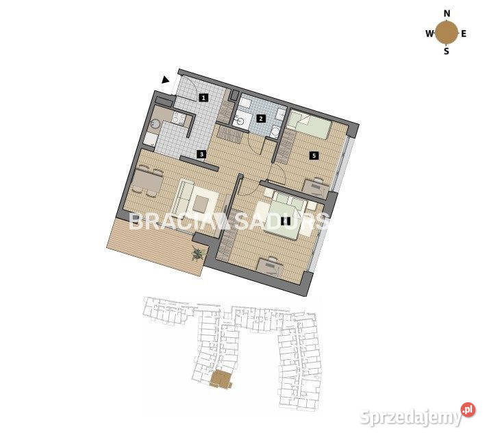 sprzedaży mieszkania 6149m2 3 pokoje Kraków małopolskie