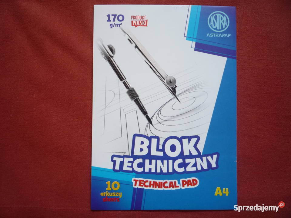 Blok Techniczny biały Format A4