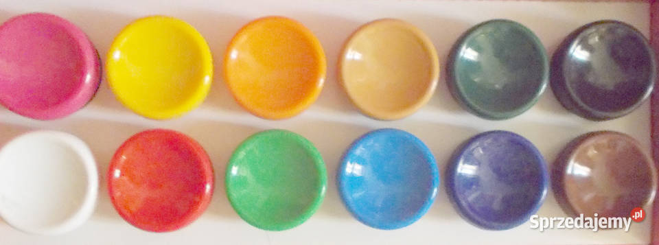 plakatówki 12 sztuk farby szkolne plakatowe