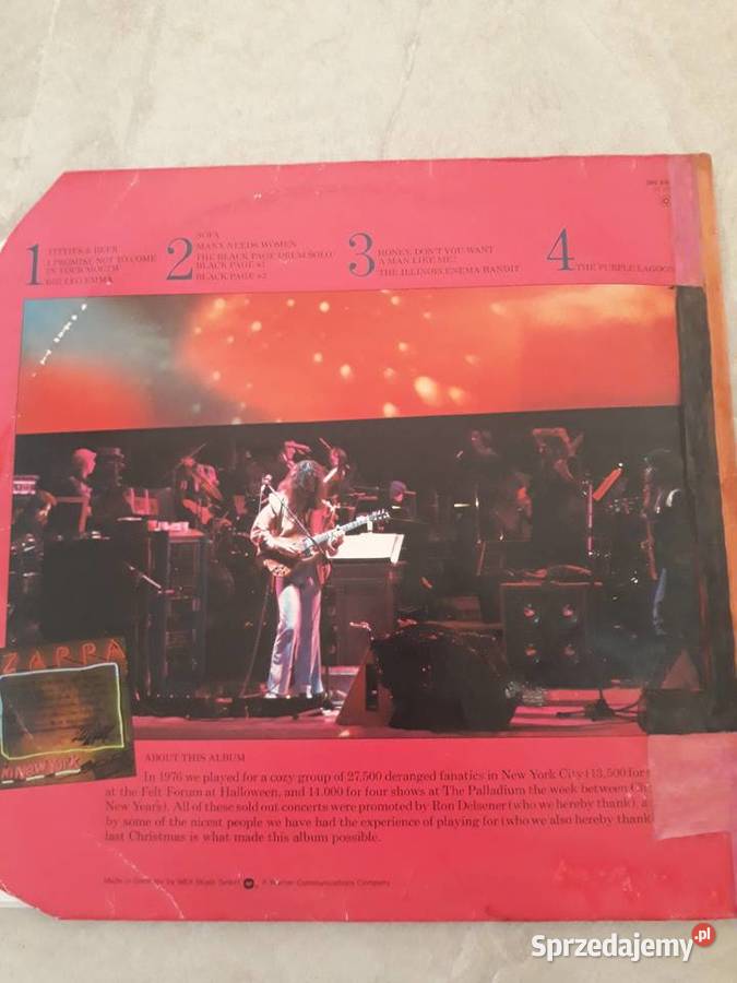 FRANK ZAPPA Live in York 19762 LP kolekcja