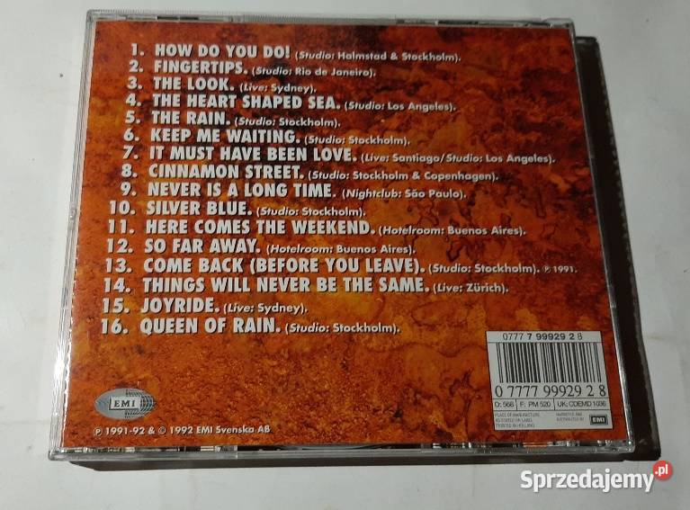 Roxette Tourism CD Warszawa