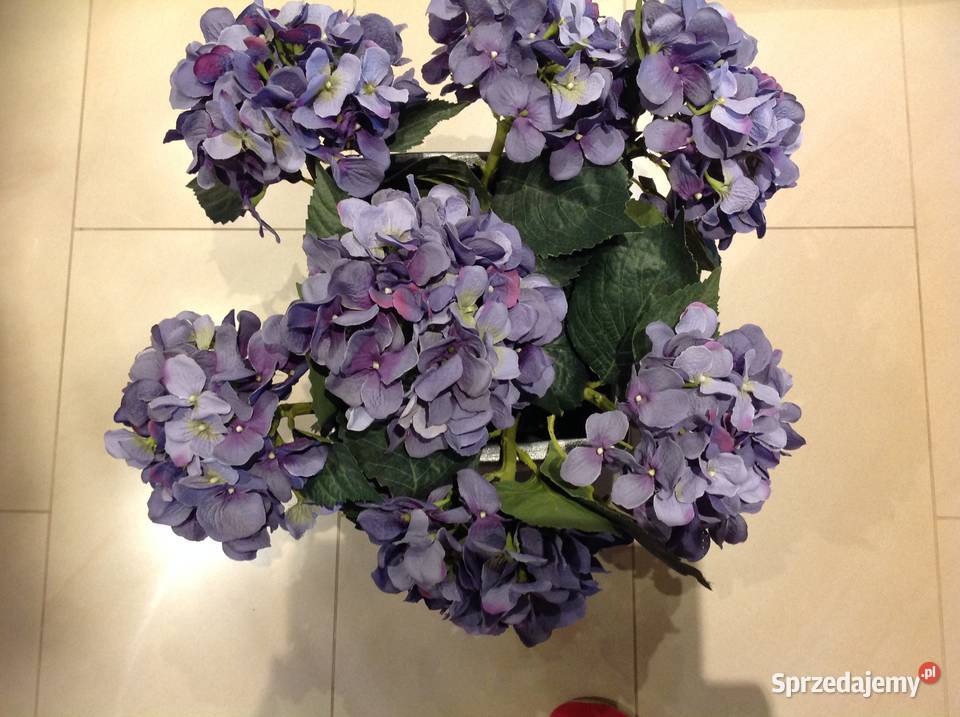Kwiat Hortensja Sztuczna Cięta 7 odcienie fioletowego sprzedam