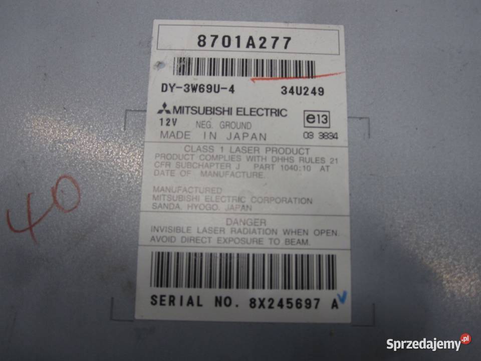 MITSUBISHI LANCER VIII 09r radio CD 8701A277 sprzedam