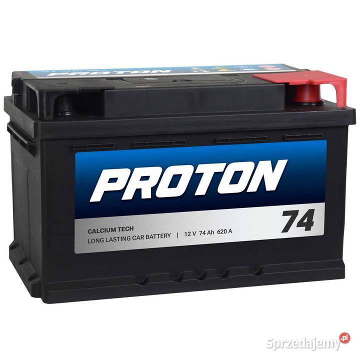 Akumulator PROTON 74Ah 620A EN PRAWY PLUS niski Sieradz