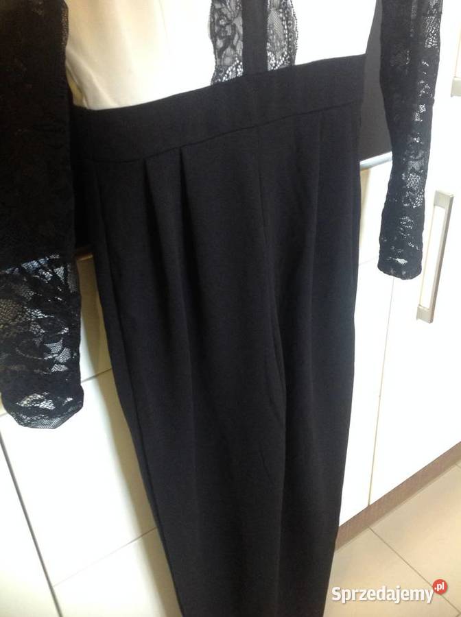 Kombinezon Czarny Damski ANNA FIELD S Koronka