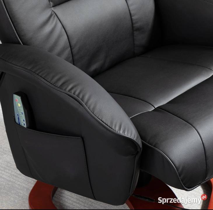 Fotel masujący z podnóżkiem 10 punktów masażu Brzesko