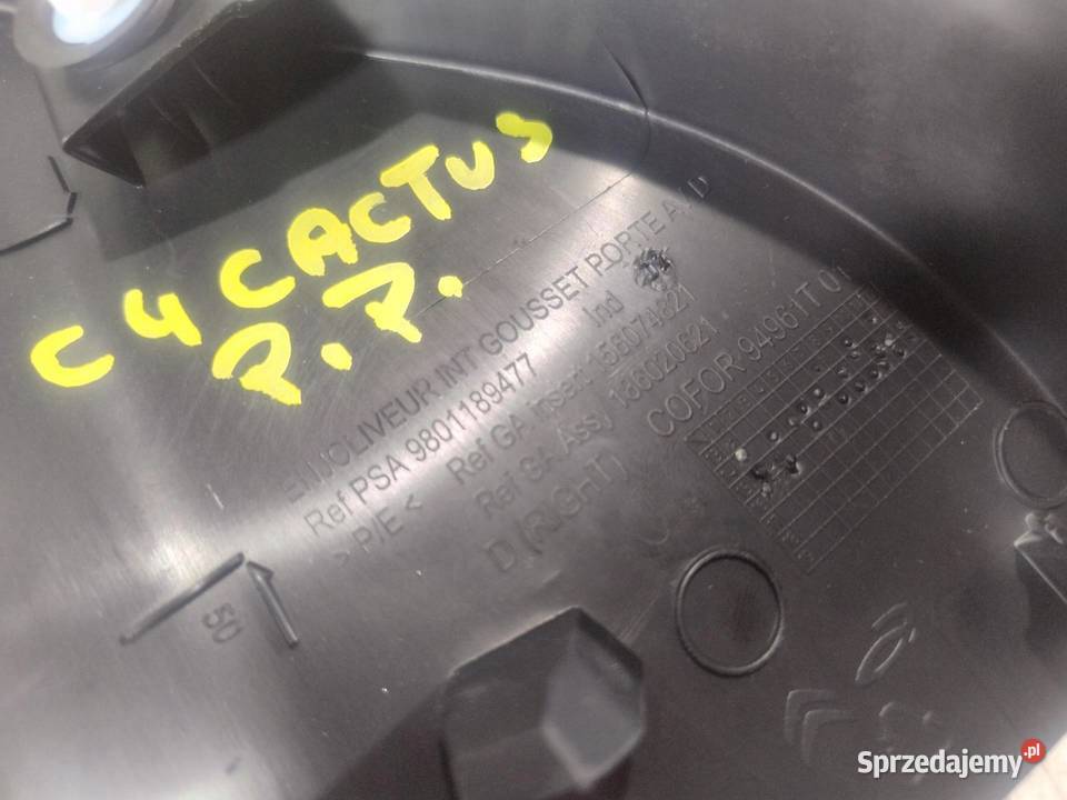 OSŁONA ZAŚLEPKA LUSTERKA PRAWY PRZÓD CITROEN C4 sprzedam