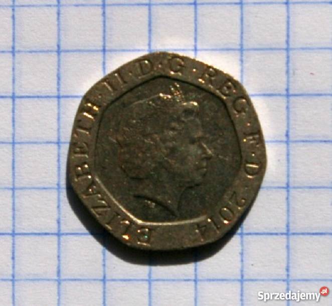 20 PENSÓW TWENTY PENCE 2014 WIELKA BRYTANIA lubelskie Piszczac sprzedam