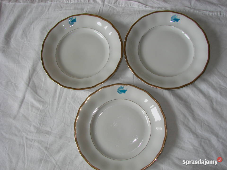 Stocznia Gdańska porcelanowy talerz Karolina PRL Pruszcz Gdański