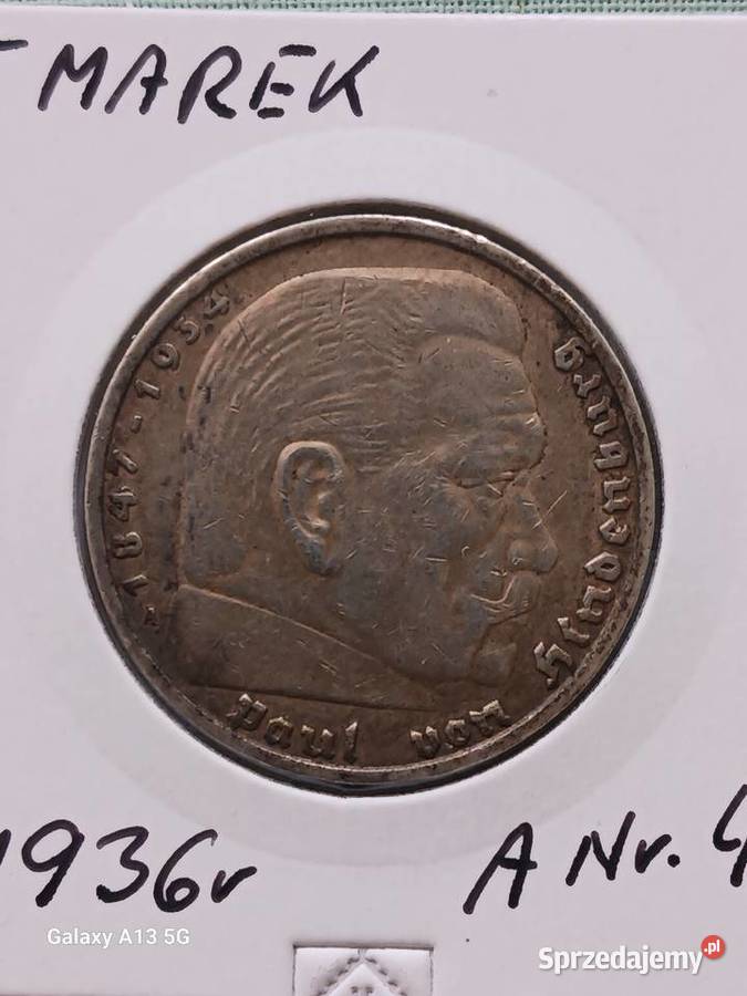 5 Marek Niemcy 1936 r Paul von Hindenburgmen A 4 Konin sprzedam