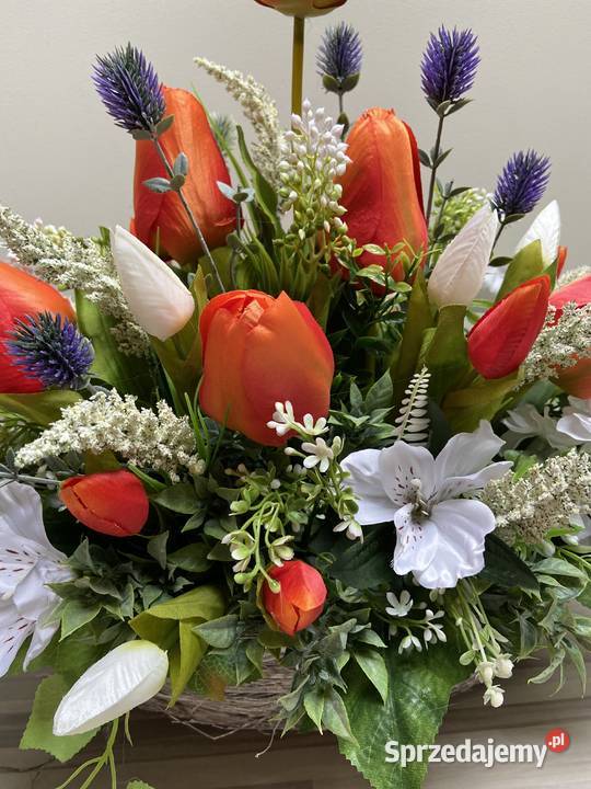 Kompozycja kwiaty sztuczne Kalisz