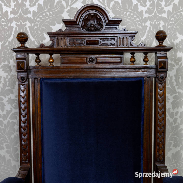 Fotel neorenesansowy antyk stary eklektyczny Meble Swarzędz