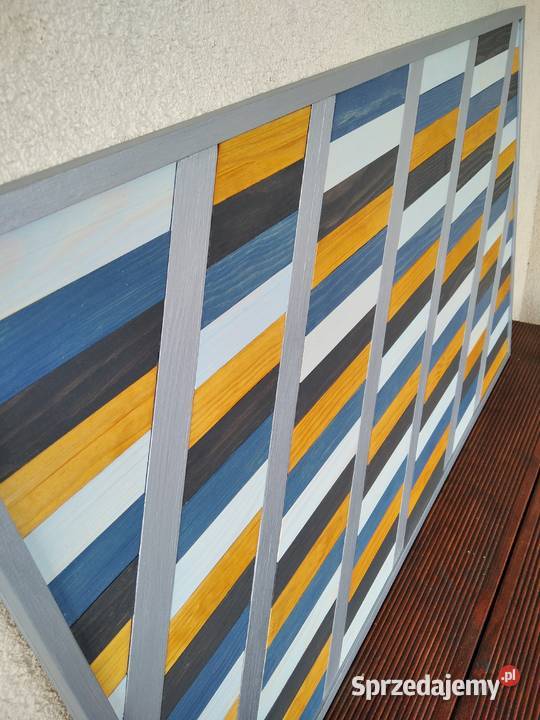 Obraz mozaika dekoracja drewno 89 x 54 Gdynia sprzedam