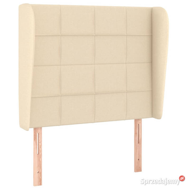 Zagłówek uszak kremowy 93x23x118128 tkanina Warszawa
