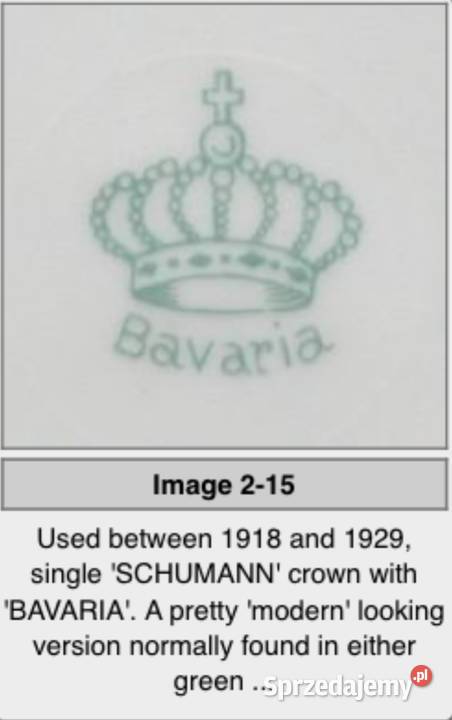 TRIO BAWARIA Z KORONĄszlachetna elegancjareliefy łódzkie Pabianice sprzedam