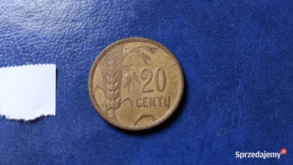 Stare monety 20 cent 1925 Litwa podkarpackie