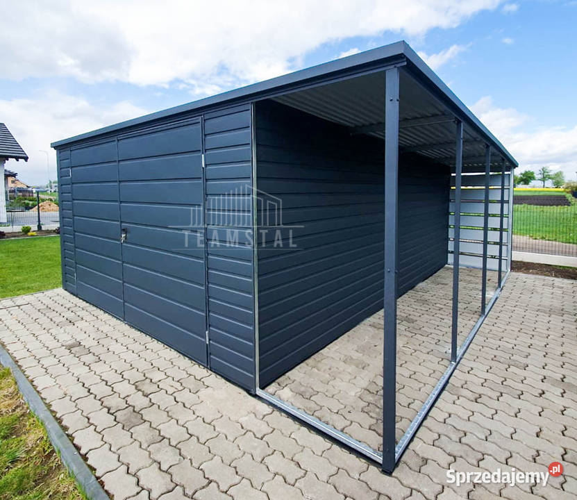 Schowek Domek Ogrodowy 4x4m Wiata 1x4m Brama Tarnów