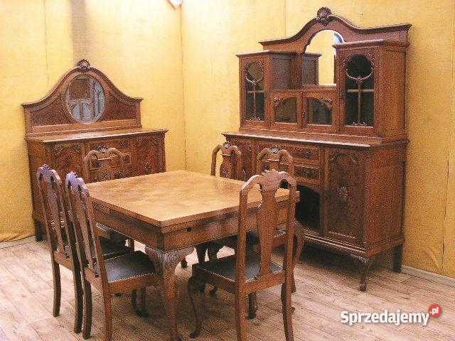 Wspaniała antyczna jadalnia ludwikowska renowacj Andrychów