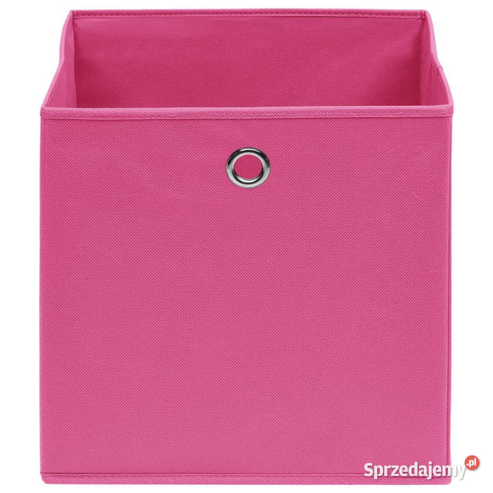 Pudełka 10 różowe 32x32x32 tkanina WM288347